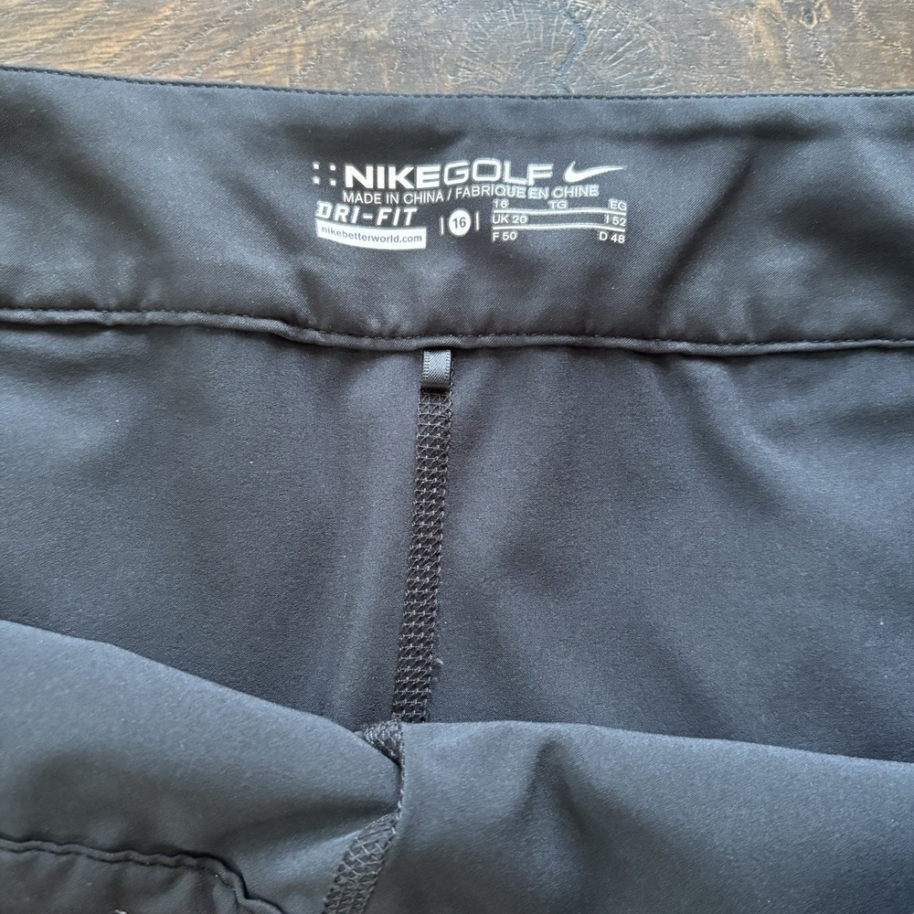 Nike Golf Dri-FIT Women's Athletic Skort Black Size 16 Pockets Short